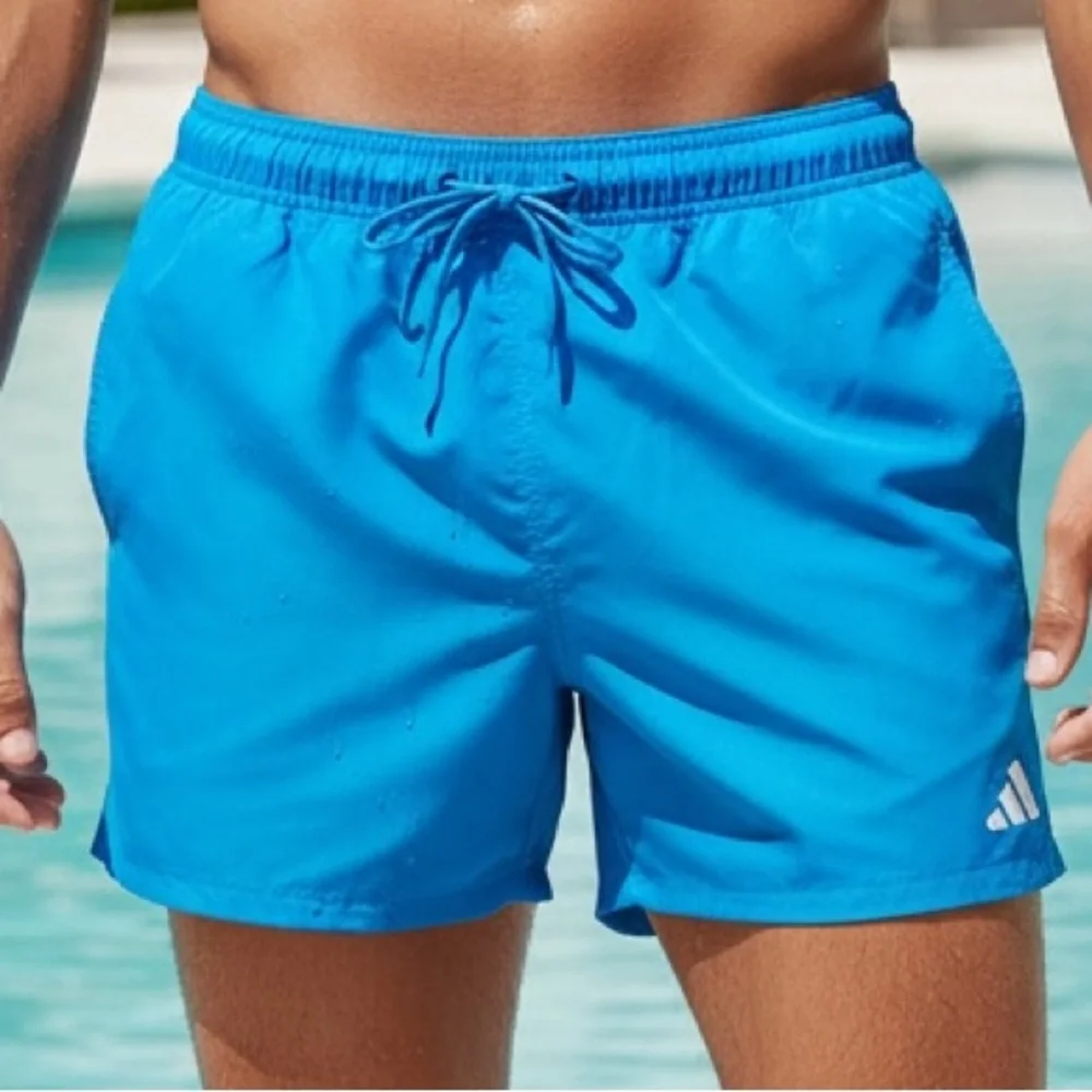 NWT 2XL Adidas Men's 3” Vibrant Blue Swim Shorts